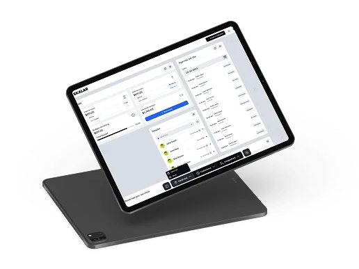 Skalar dashboard preview on tablet