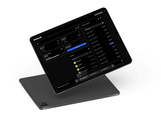 Skalar dashboard preview on tablet